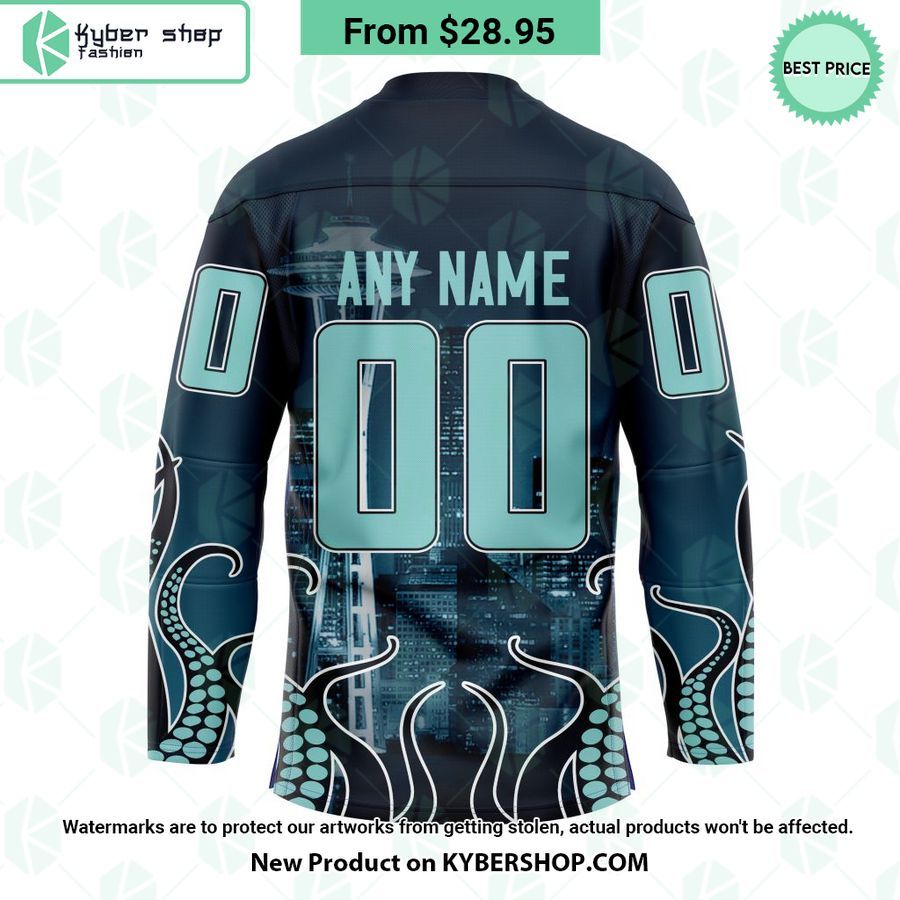 NHL Seattle Kraken Special Design With Space Needle CUSTOM Hockey Jersey
