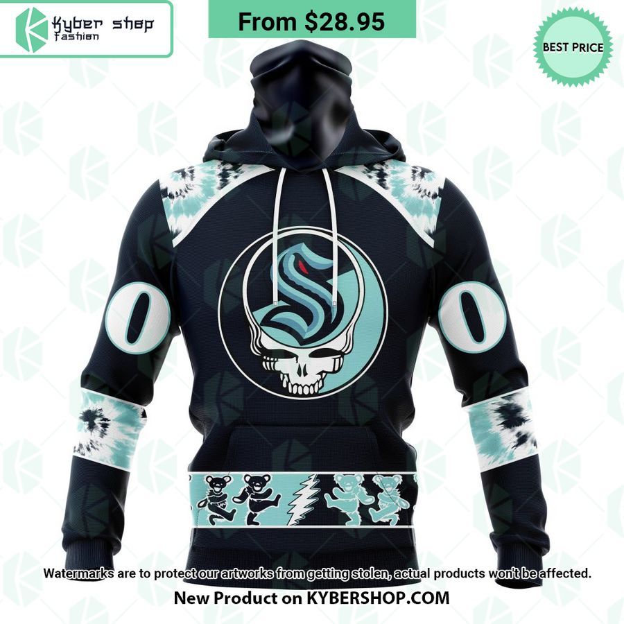 NHL Seattle Kraken Special Grateful Dead Design CUSTOM Hoodie
