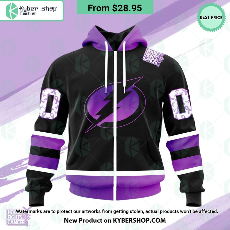 NHL Tampa Bay Lightning Hockey Fights Cancer Hoodie