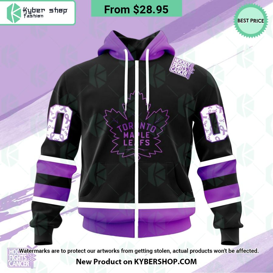 NHL Toronto Maple Leafs Hockey Fights Cancer Hoodie