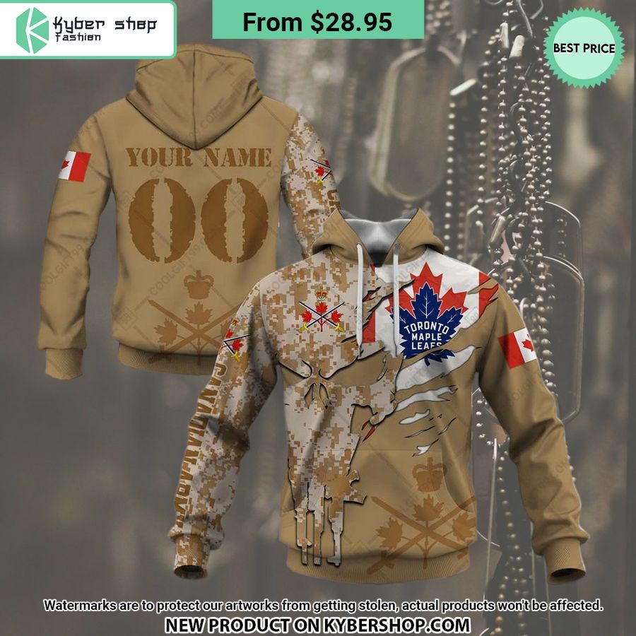 NHL Toronto Maple Leafs Marine Corps Camo CUSTOM Hoodie