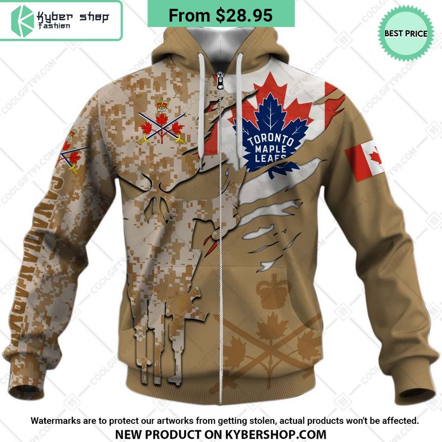 NHL Toronto Maple Leafs Marine Corps Camo CUSTOM Hoodie