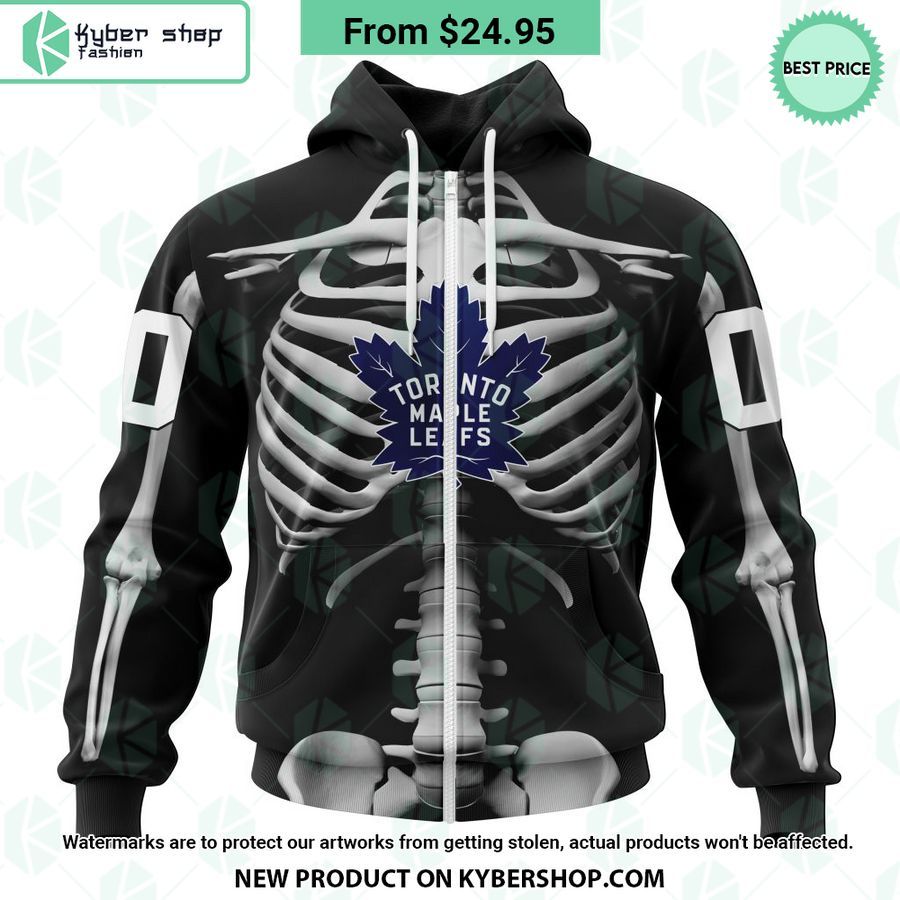 NHL Toronto Maple Leafs Skeleton Costume Halloween CUSTOM Hoodie