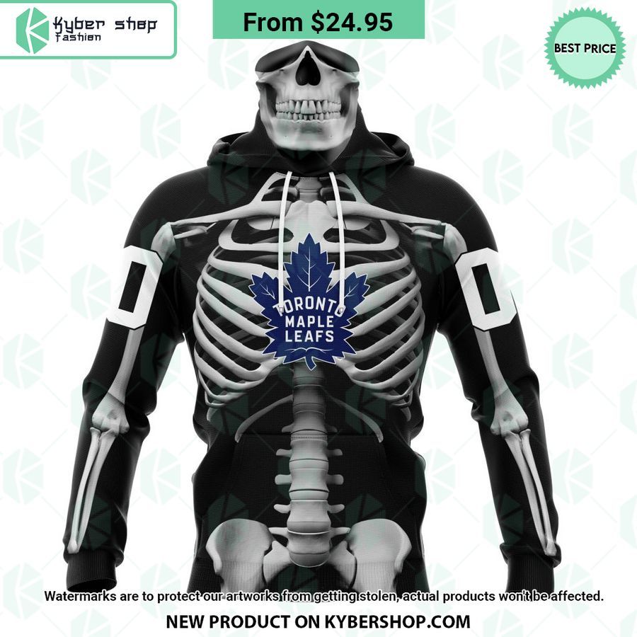 NHL Toronto Maple Leafs Skeleton Costume Halloween CUSTOM Hoodie