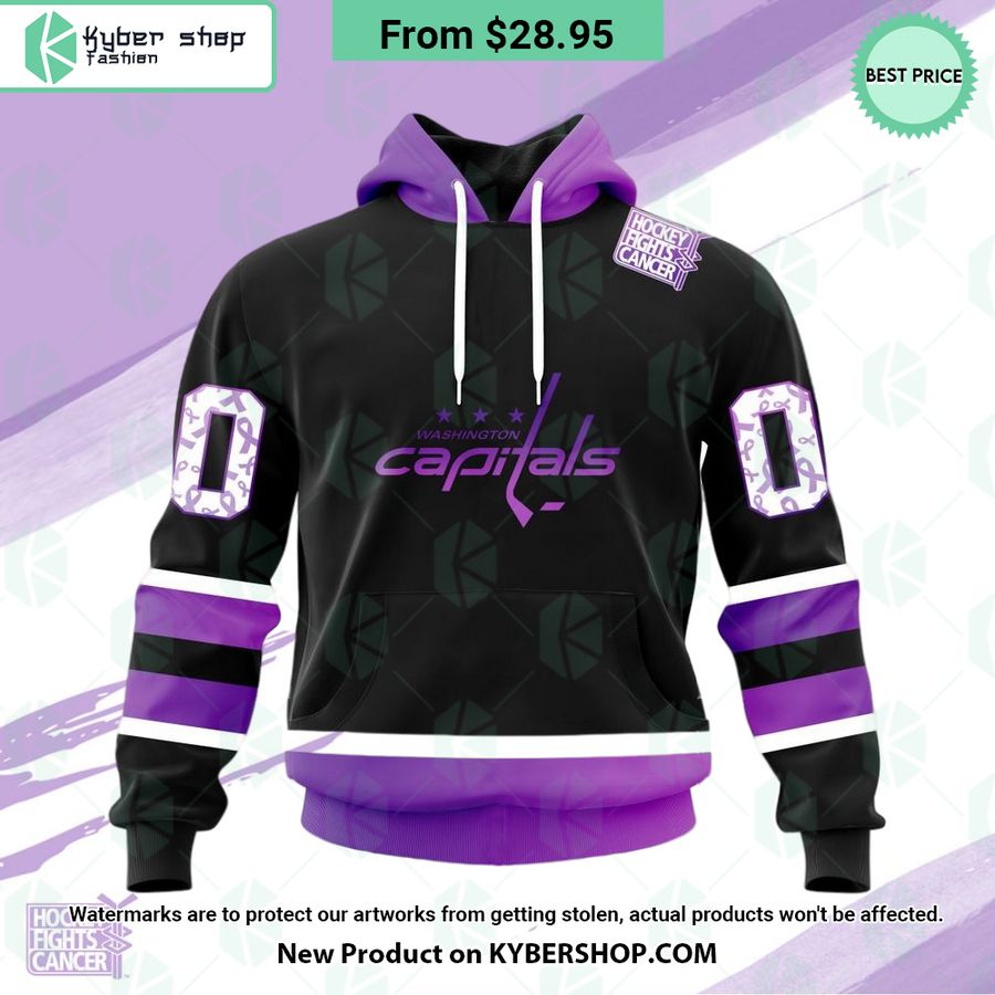 NHL Washington Capitals Hockey Fights Cancer Hoodie