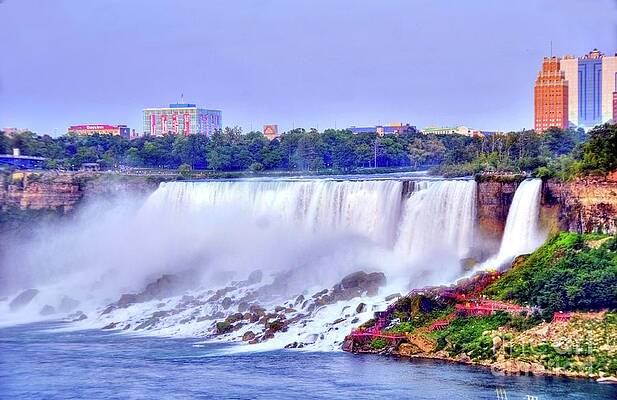 Niagara Falls Print Unisex , , , Long Sleeve Tee