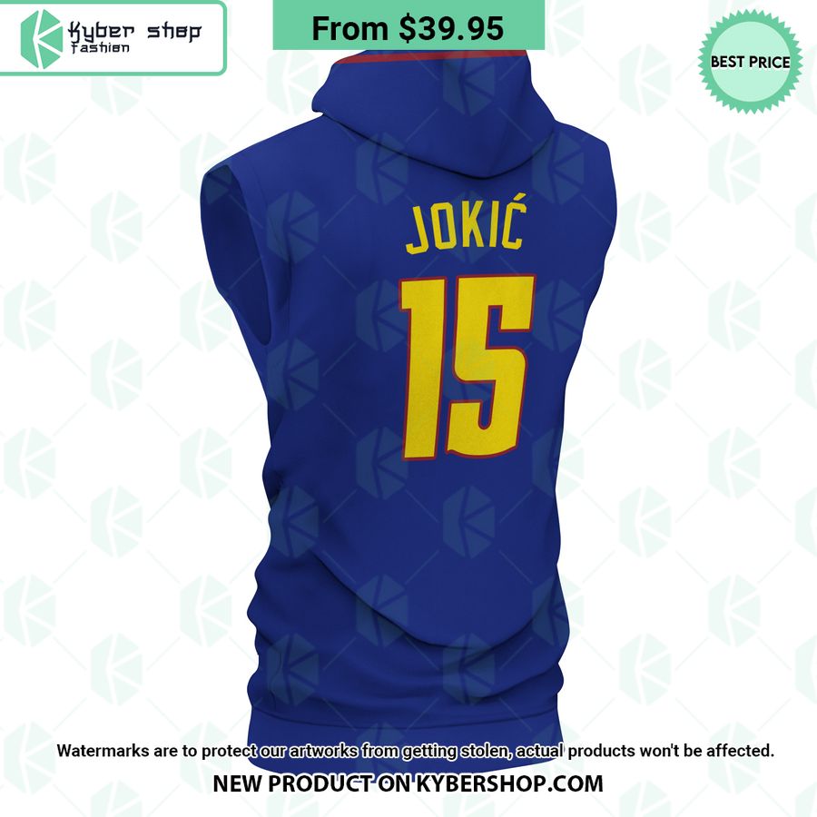 Nikola Jokic 15 Denver Nuggets Mile High City Sleeveless Hoodie