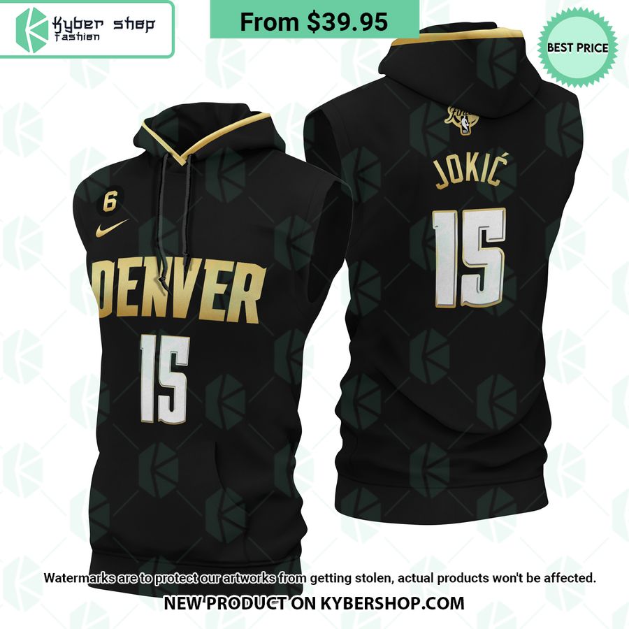 Nikola Jokic 15 Denver Nuggets NBA Sleeveless Hoodie