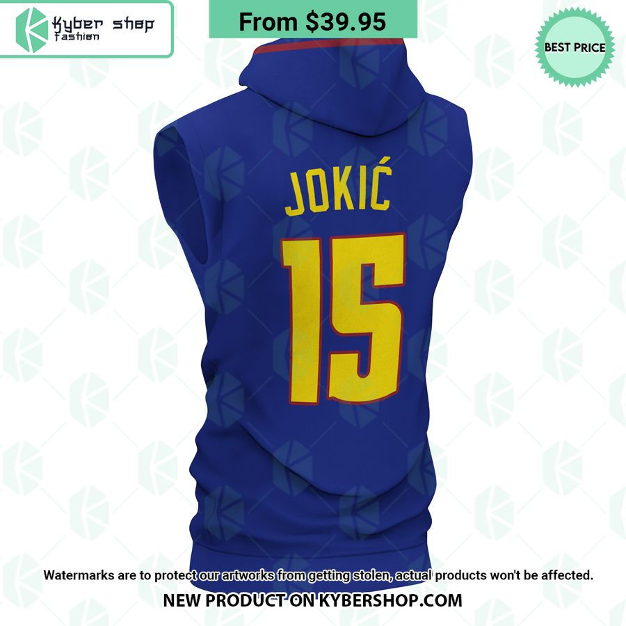 Nikola Jokic 15 Finals Denver Nuggets Mile High City Sleeveless Hoodie