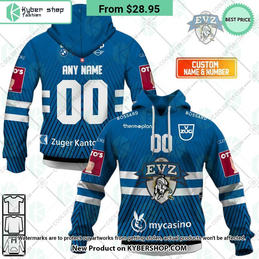 NL Hockey EV Zug Home Jersey Hoodie, Shirt