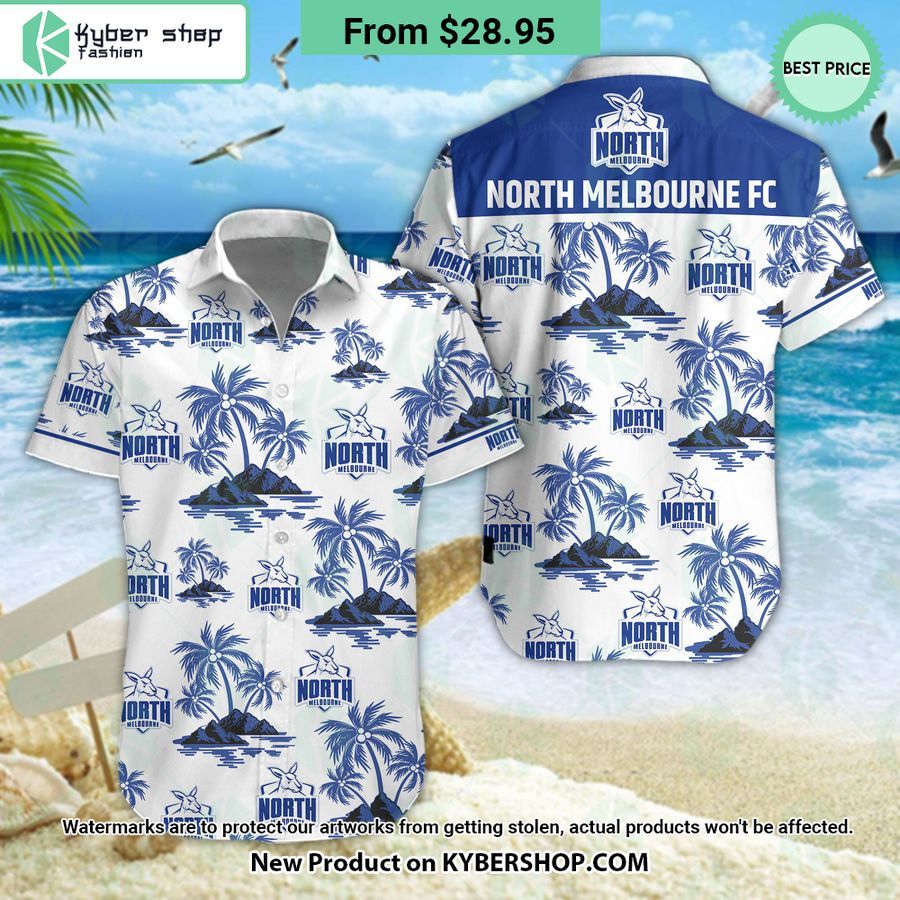 North Melbourne Football Club Hawaiian Shirt Shorts