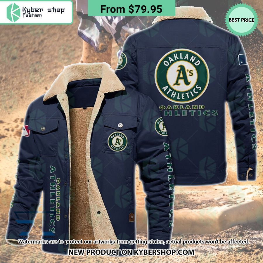 Oakland Athletics MLB Fleece Leather Jacket