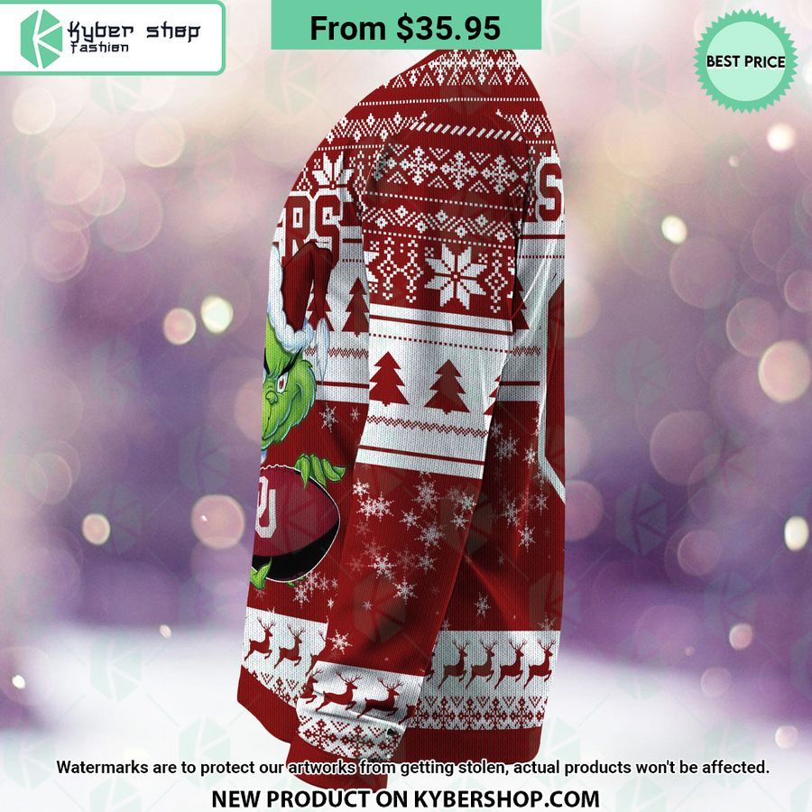 Oklahoma Sooners Grinch Christmas Sweater