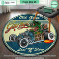 Old Guys Garage Low And Slow Hot Rod Round Rug