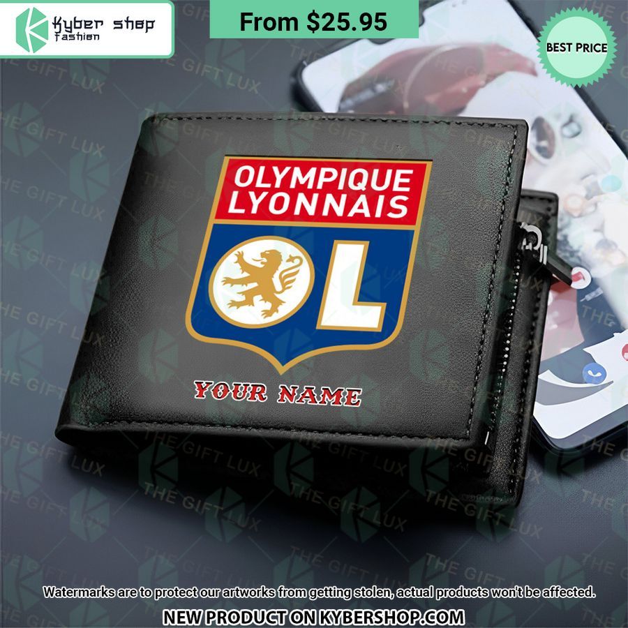 Olympique Lyonnais CUSTOM Leather Wallet