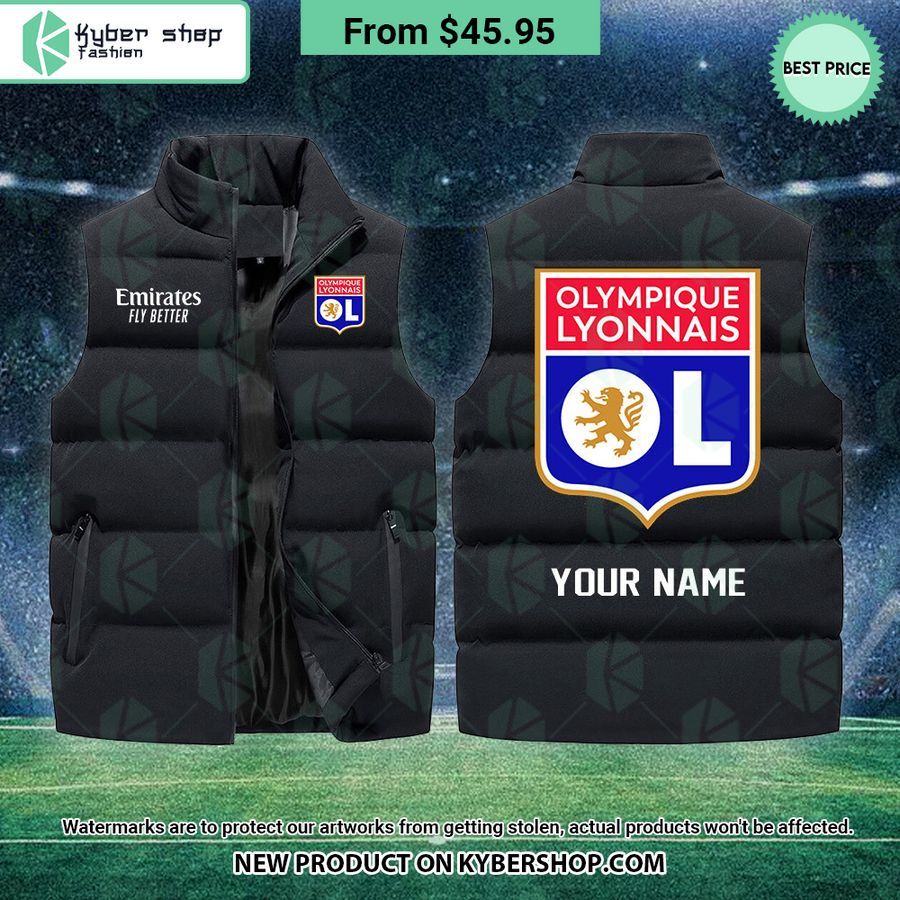 Olympique Lyonnais CUSTOM Sleeveless Puffer Down Jacket