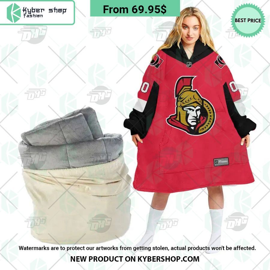 Ottawa Senators Hoodie Blanket