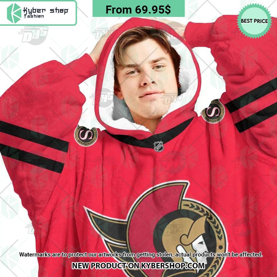 Ottawa Senators red Hoodie Blanket