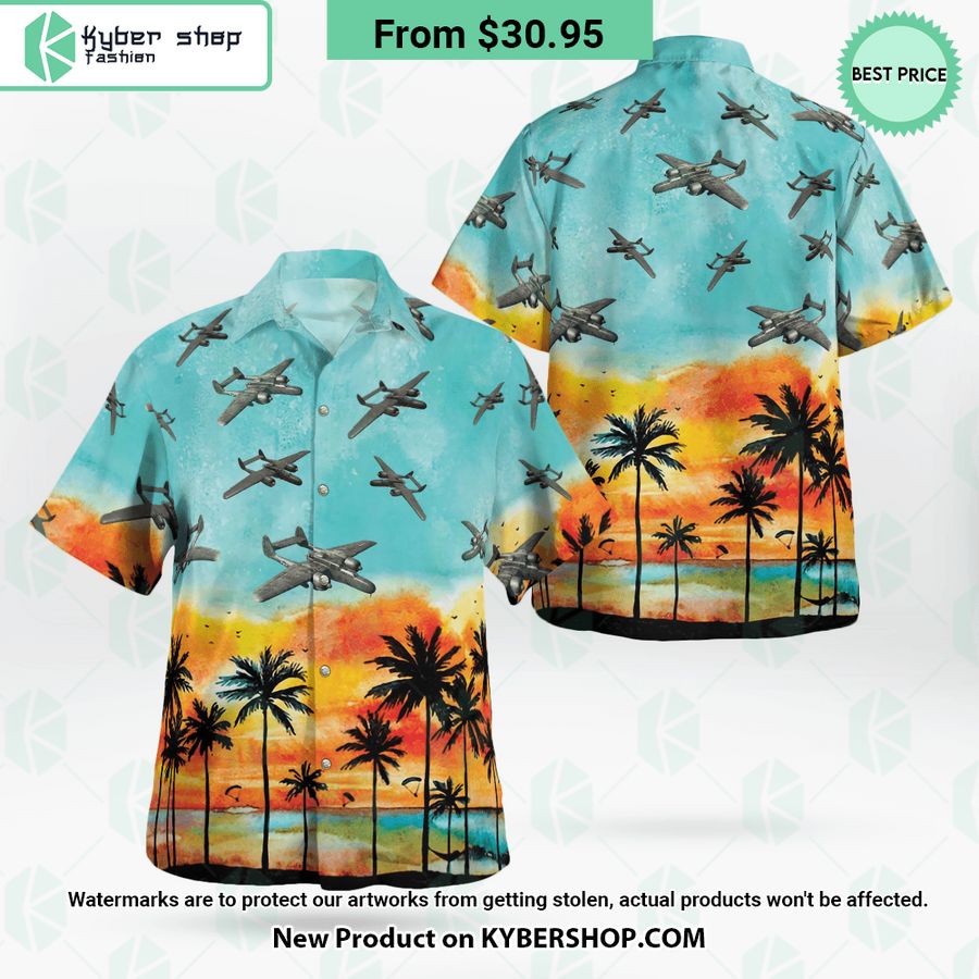 P-61 Black Widow Hawaiian Shirt
