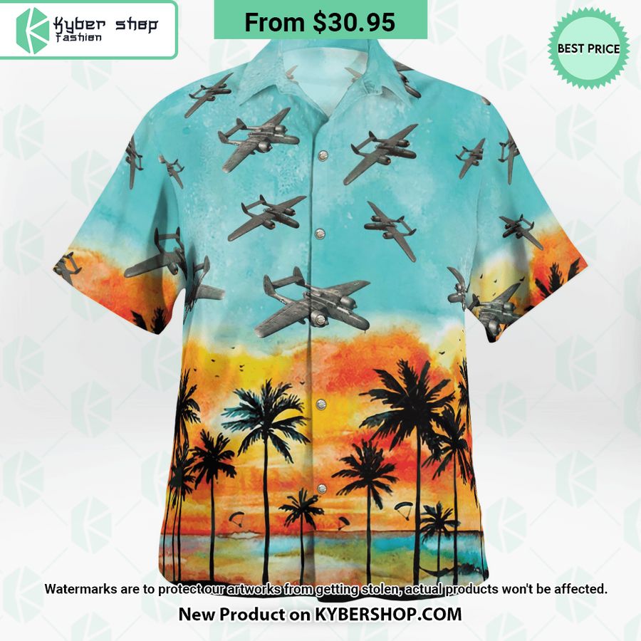 P-61 Black Widow Hawaiian Shirt