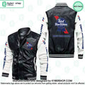 Pabst Blue Ribbon Leather Bomber Jacket