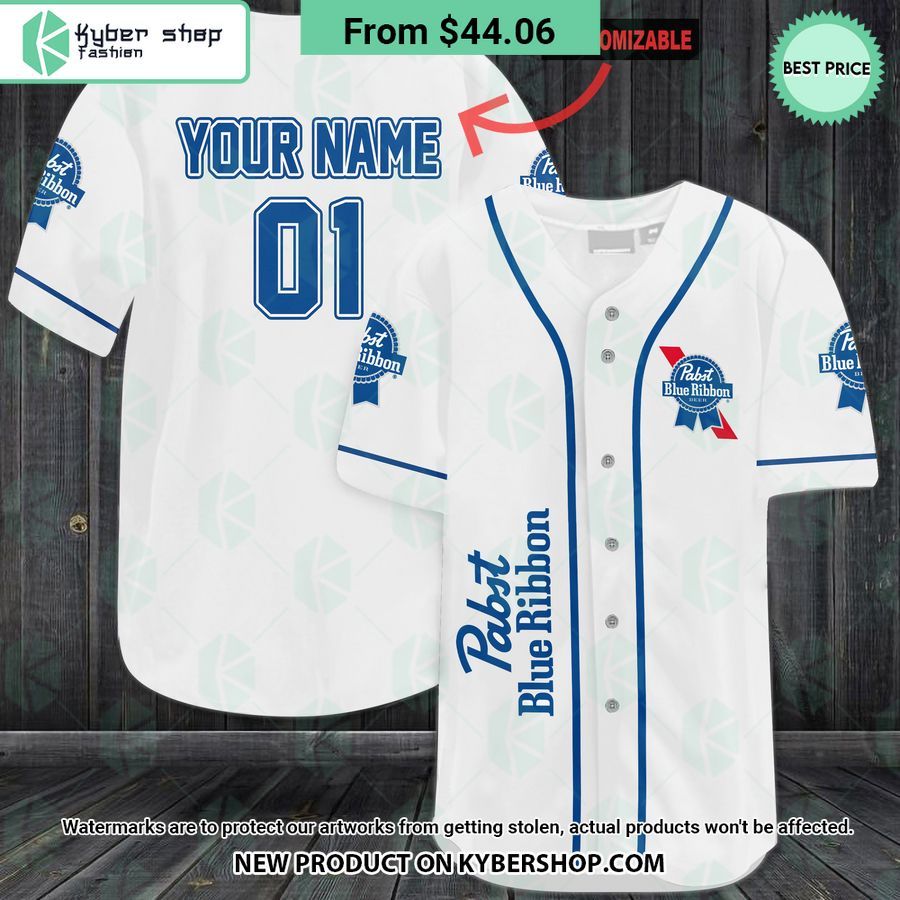 Pabst Blue Ribbon Personalized Baseball Jersey
