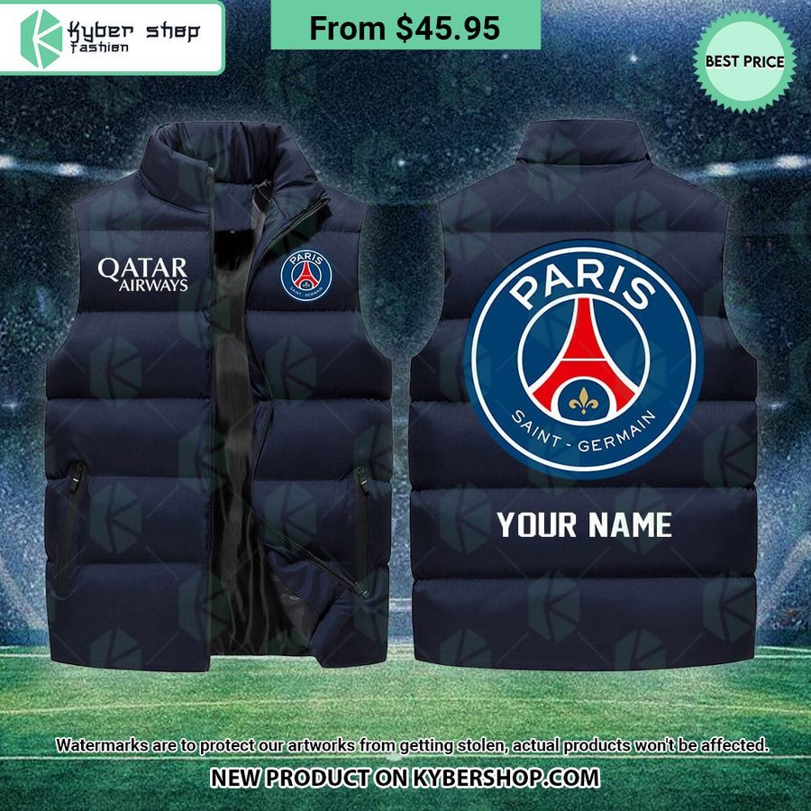 Paris Saint-Germain CUSTOM Sleeveless Puffer Down Jacket