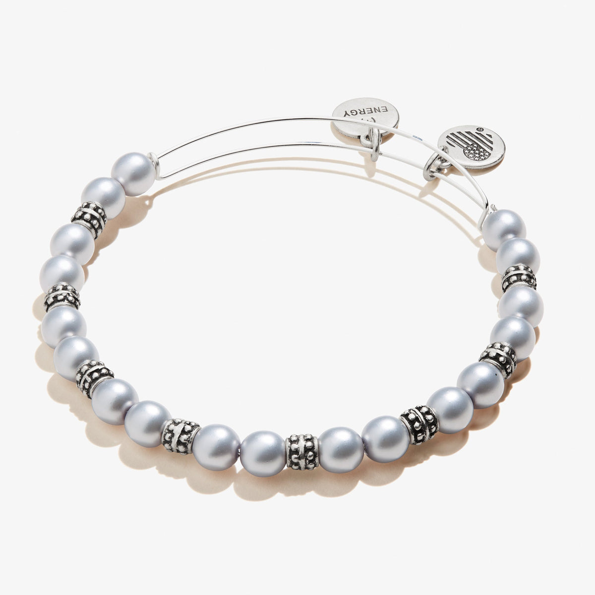 Pearl Beaded Bangle Ice Blue T-Shirts