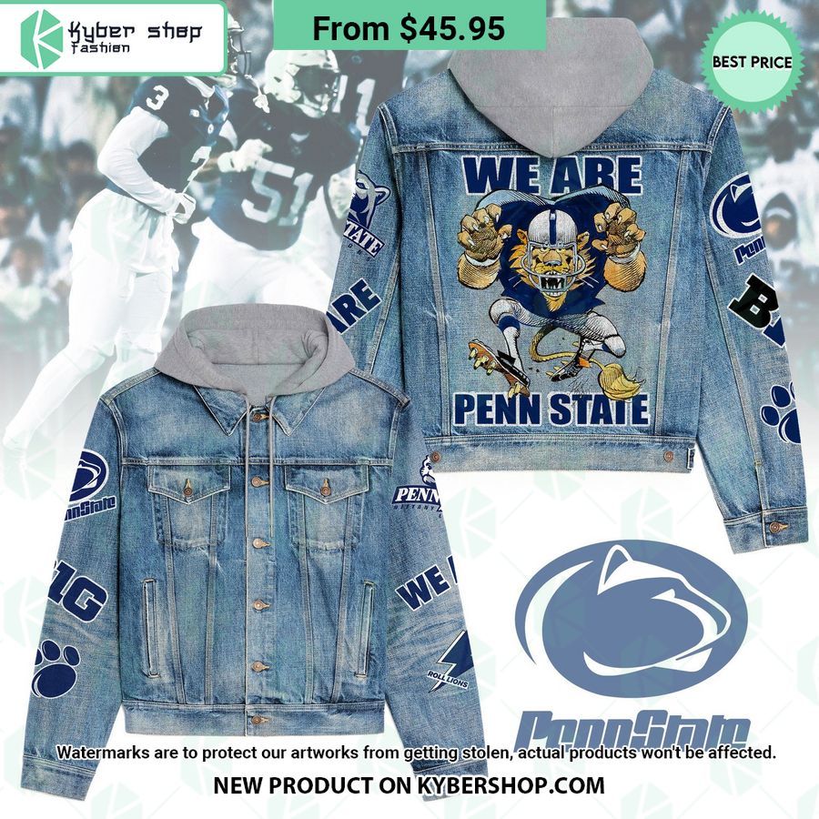 Penn State Nittany Lion Hooded Denim Jacket