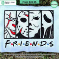 Pennywise Jason Voorhees Michael Myers Ghostface Friends Embroidered Sweatshirt, Hoodie