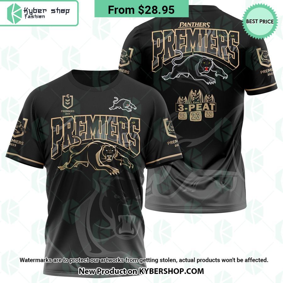 Penrith Panthers 2023 Premiers 3 Peats T Shirt