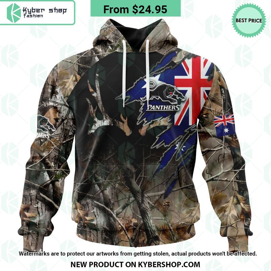 Penrith Panthers Camo Realtree Hunting CUSTOM Hoodie