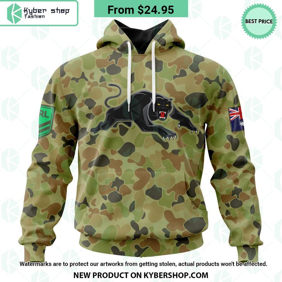 Penrith Panthers Military Camo Kits CUSTOM Hoodie