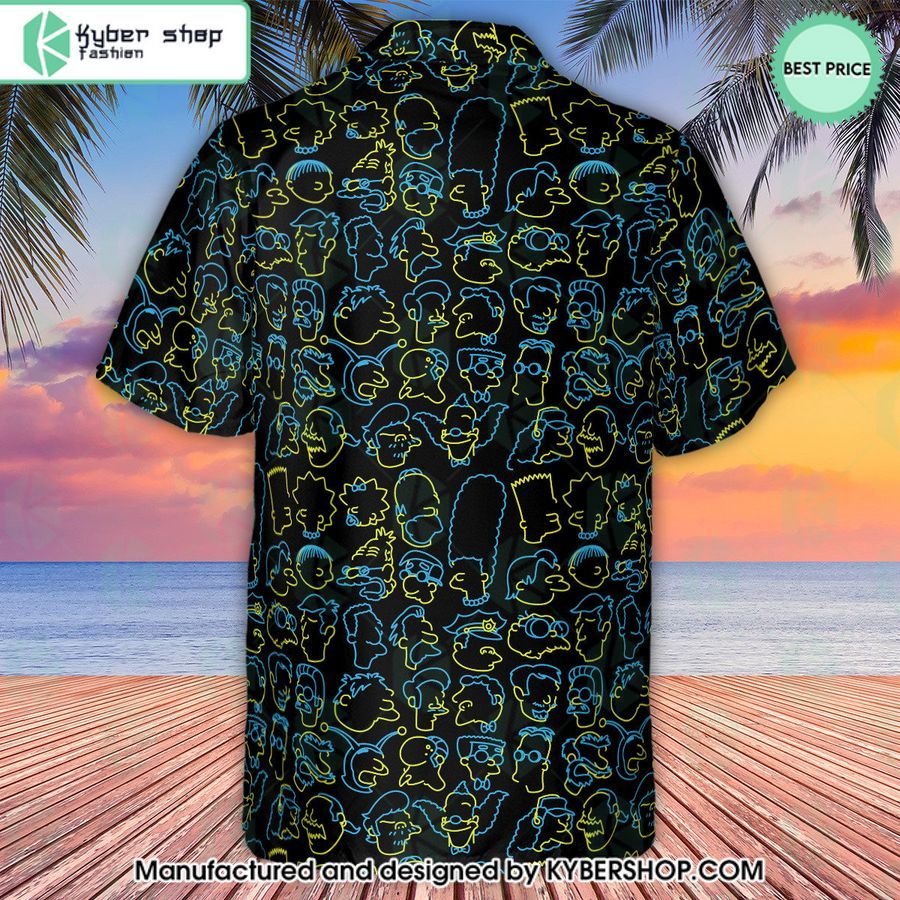 The Simpsons Pattern Hawaiian Shirt