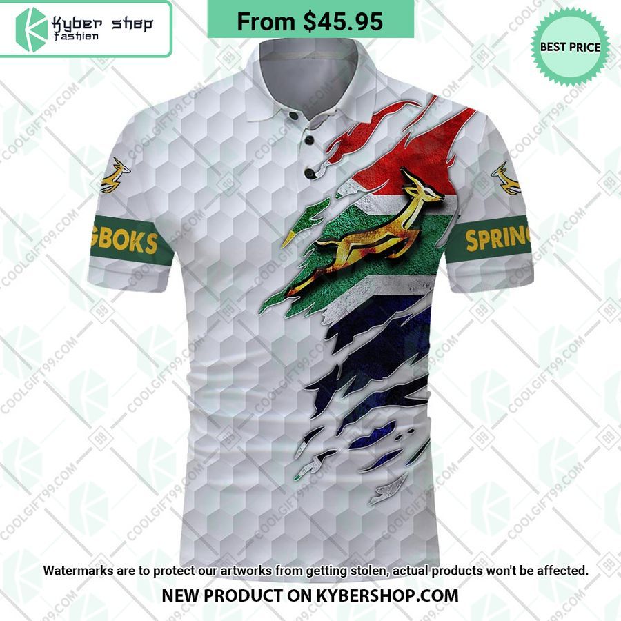 Personalized Golf Springboks South African Polo Shirt