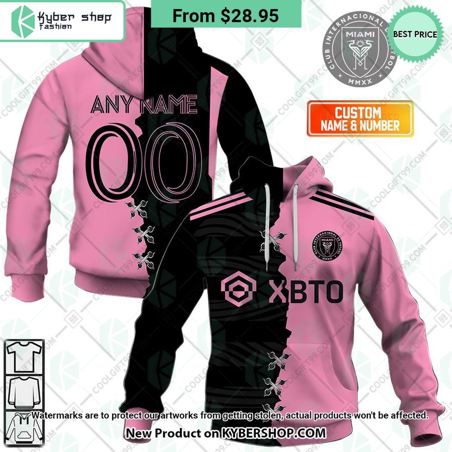 Personalized MLS Inter Miami Mix Jersey Style Hoodie
