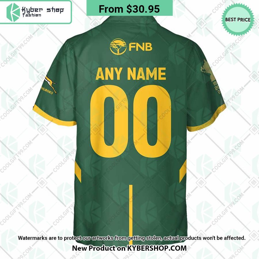 Personalized Rugby World Cup 2023 Springboks South Africa Rugby Jersey Style Hawaiian Shirt
