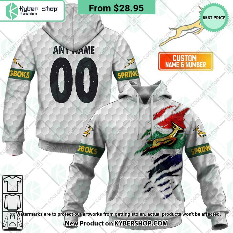 Personalized Springboks South Africa Golf Style Hoodie