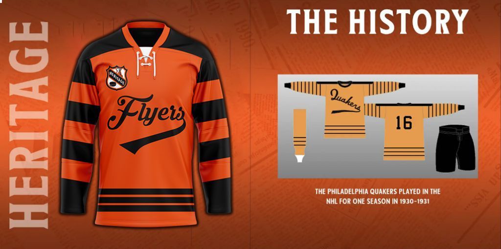Philadelphia Flyers Heritage Concepts team logo Hockey Jersey