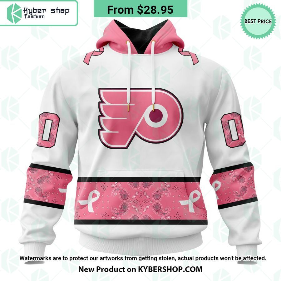 Philadelphia Flyers In October We Wear Pink Breast Cancer Hoodie
