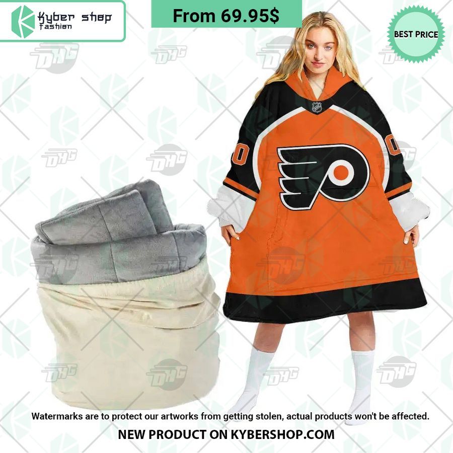 Philadelphia Flyers logo Hoodie Blanket