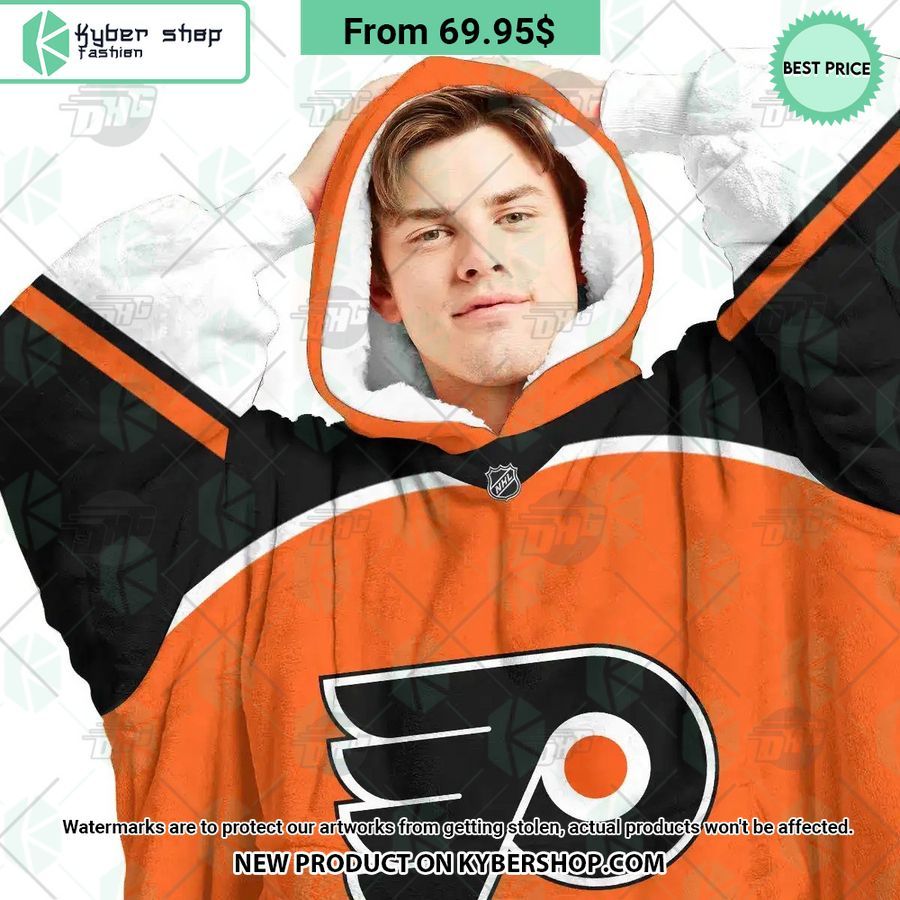 Philadelphia Flyers logo Hoodie Blanket