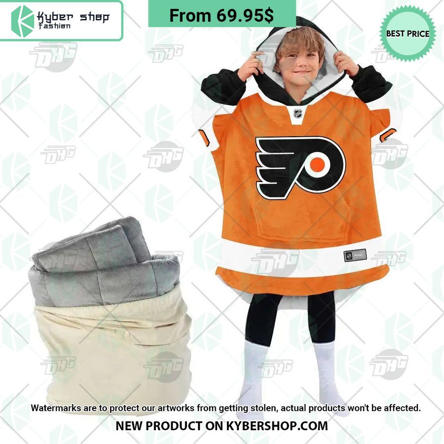 Philadelphia Flyers orange Hoodie Blanket