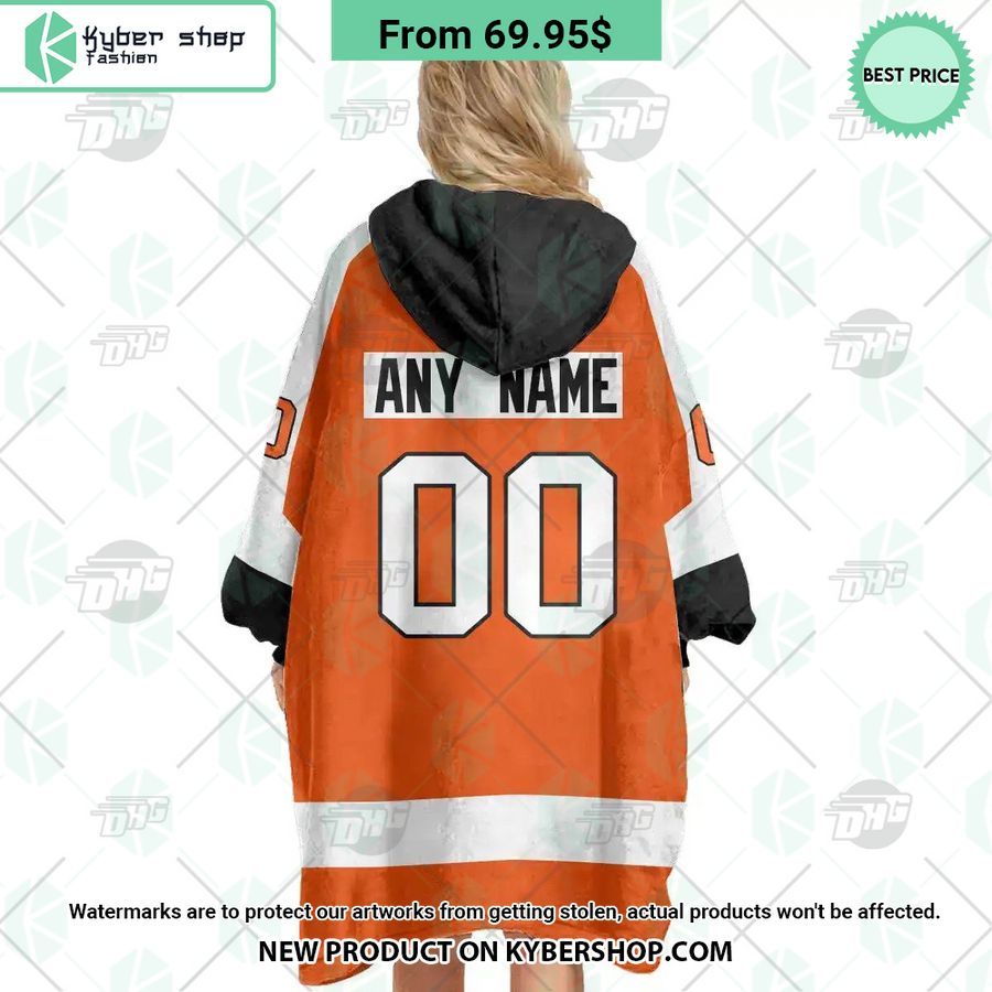 Philadelphia Flyers orange Hoodie Blanket
