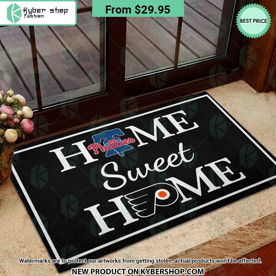 Philadelphia Phillies Philadelphia Flyers Home Sweet Home Doormat