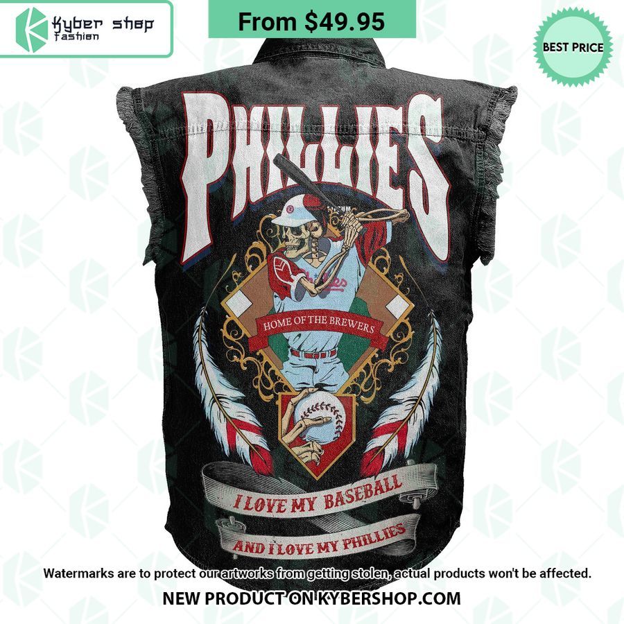 Philadelphia Phillies Sleeveless Denim Jacket