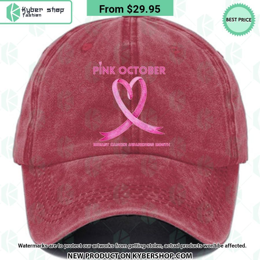 Pi̇nk October Breast Cancer Awareness Month Cap