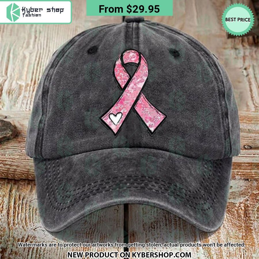 Pink Ribbon Breast Cancer Awareness Cap