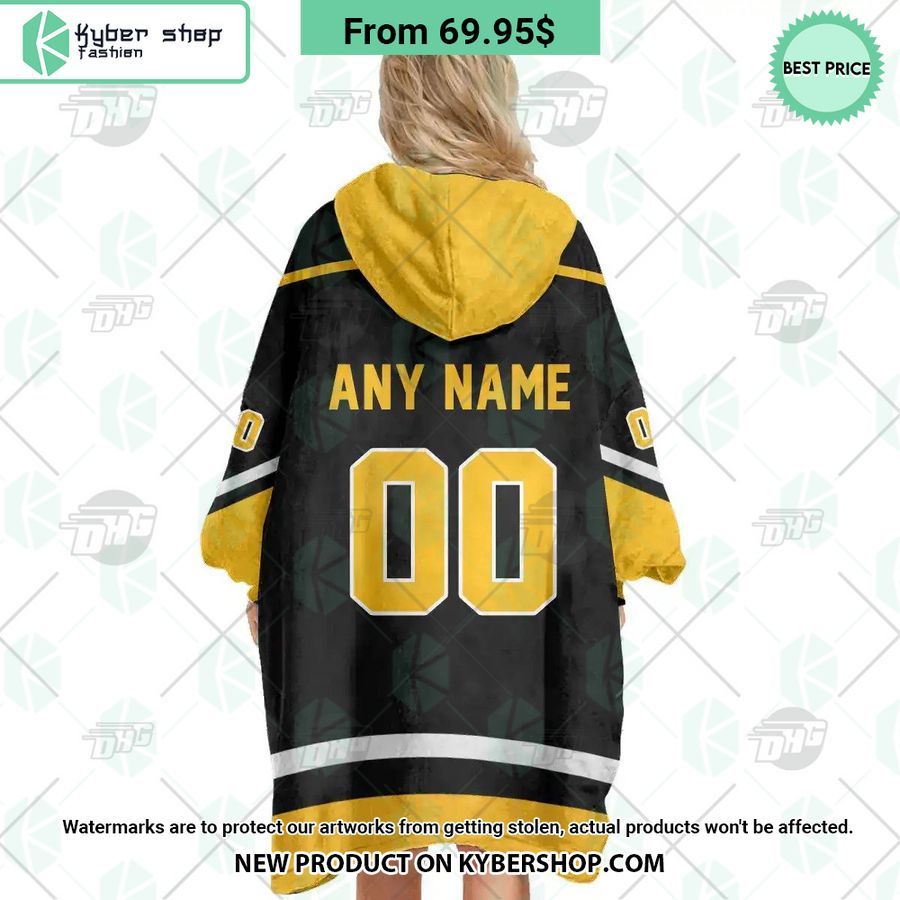 Pittsburgh Penguins black Hoodie Blanket