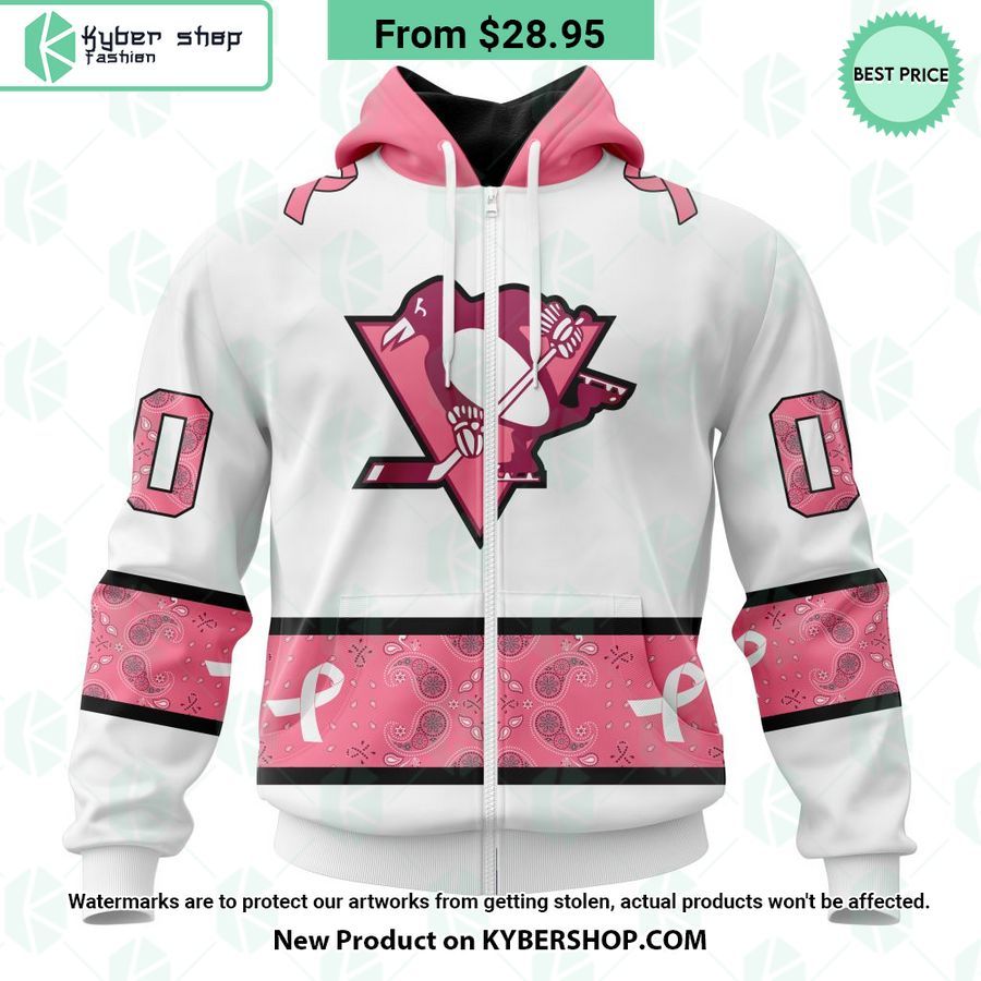 Pittsburgh Penguins In October We Wear Pink Breast Cancer Shirt